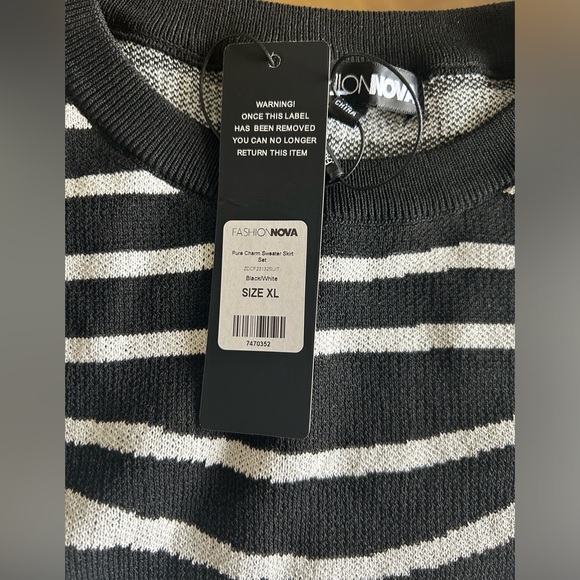 Fashion Nova, sexy-cool pattern, sweater skirt set, new with tags - Picture 2 of 7